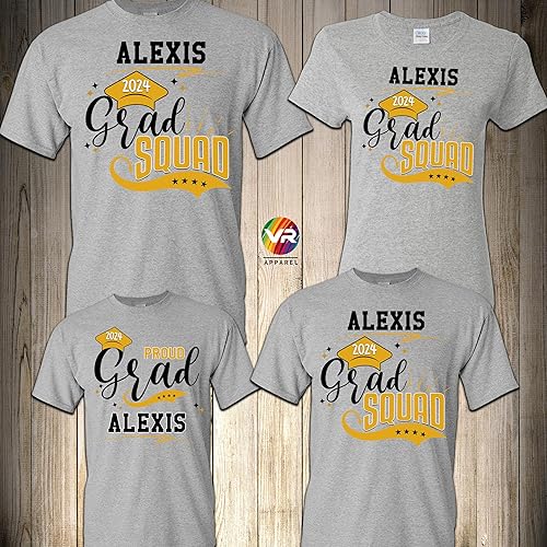 Miniatura 5 de Family Graduation Shirts Matching Graduate Squad Custom Personalized Grad Squad Graduate Proud Graduate Prom Senior Class of 2021 2020