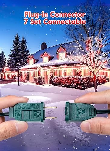 Miniatura 3 de Luces LED de Navidad Commercia de 100 pies para exteriores, impermeables, C9, con 100 bombillas C9 de fresa, conectables, certificación UL, para