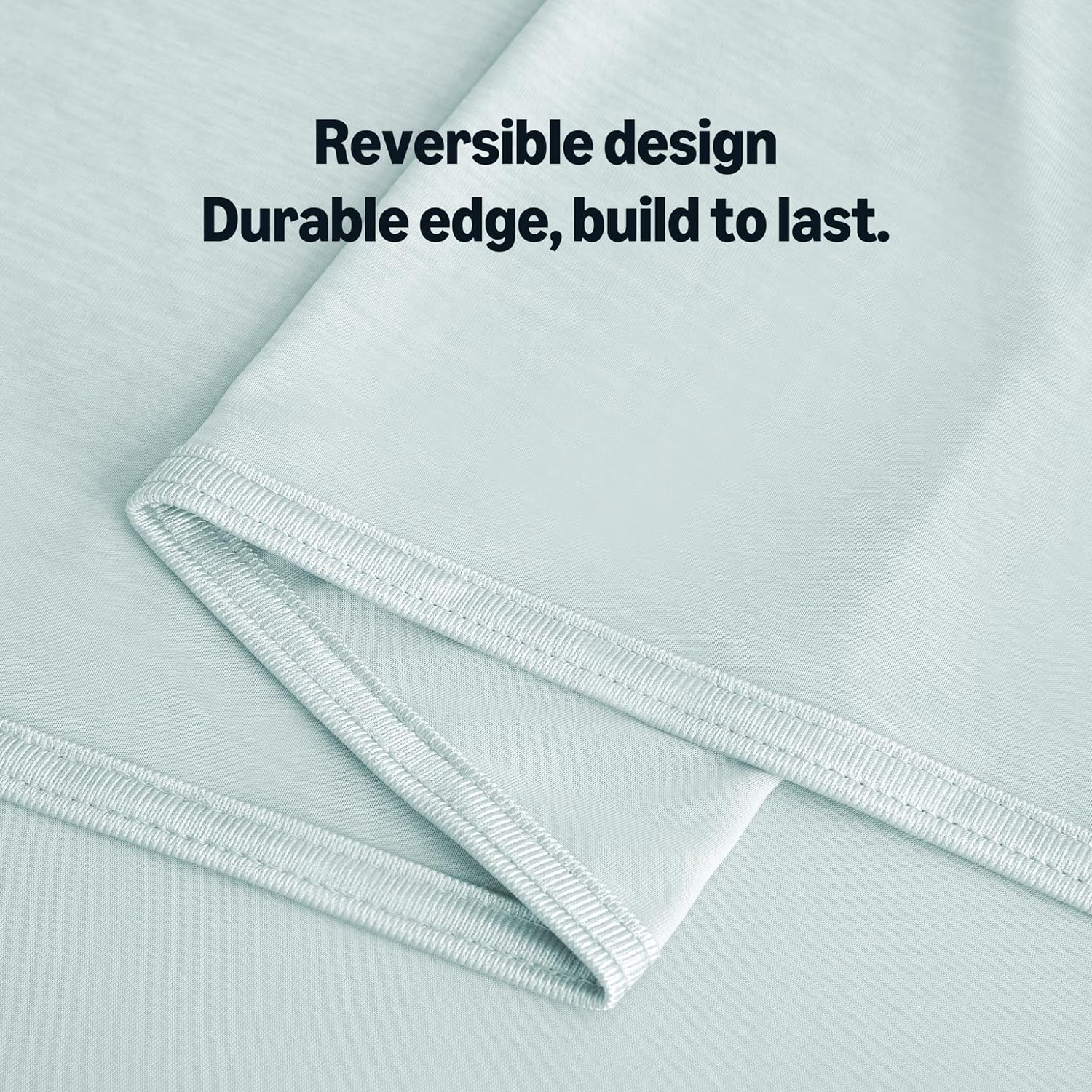 Amazon Basics Cooling Blanket for Hot Sleepers, Reversible Lightweight Thin Throw Blanket for Bed, Couch and Sofa, Twin XL (60" x 90"), Cyan