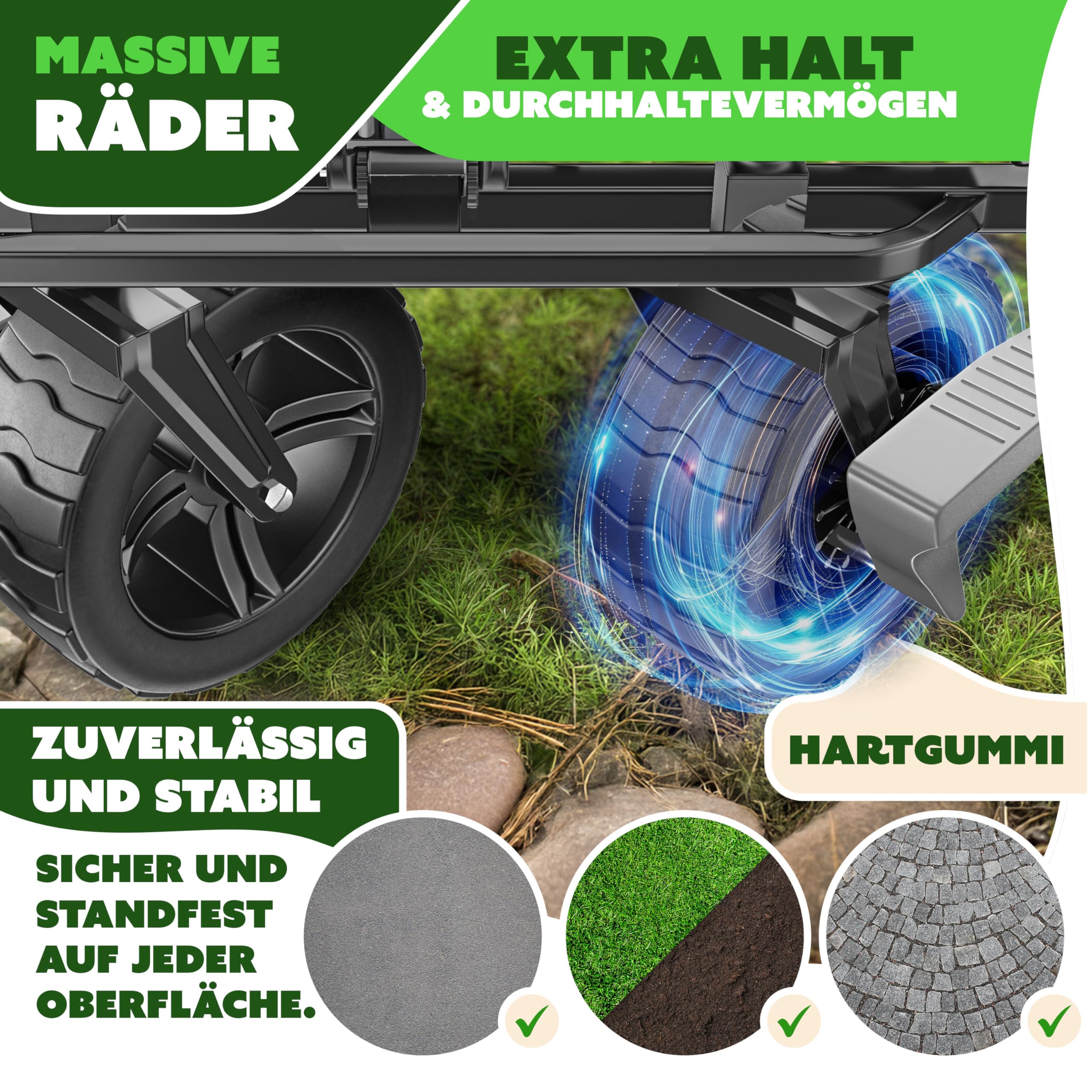 KESSER® Bollerwagen faltbar GT9000 Handwagen mit Dach | Transportwagen max. belastbar bis 150kg mit Hartgummi-Räder & Feststellbremsen (Vorne & Hinten) | Inkl. Schloss, Abdeckung & Sichtschutz