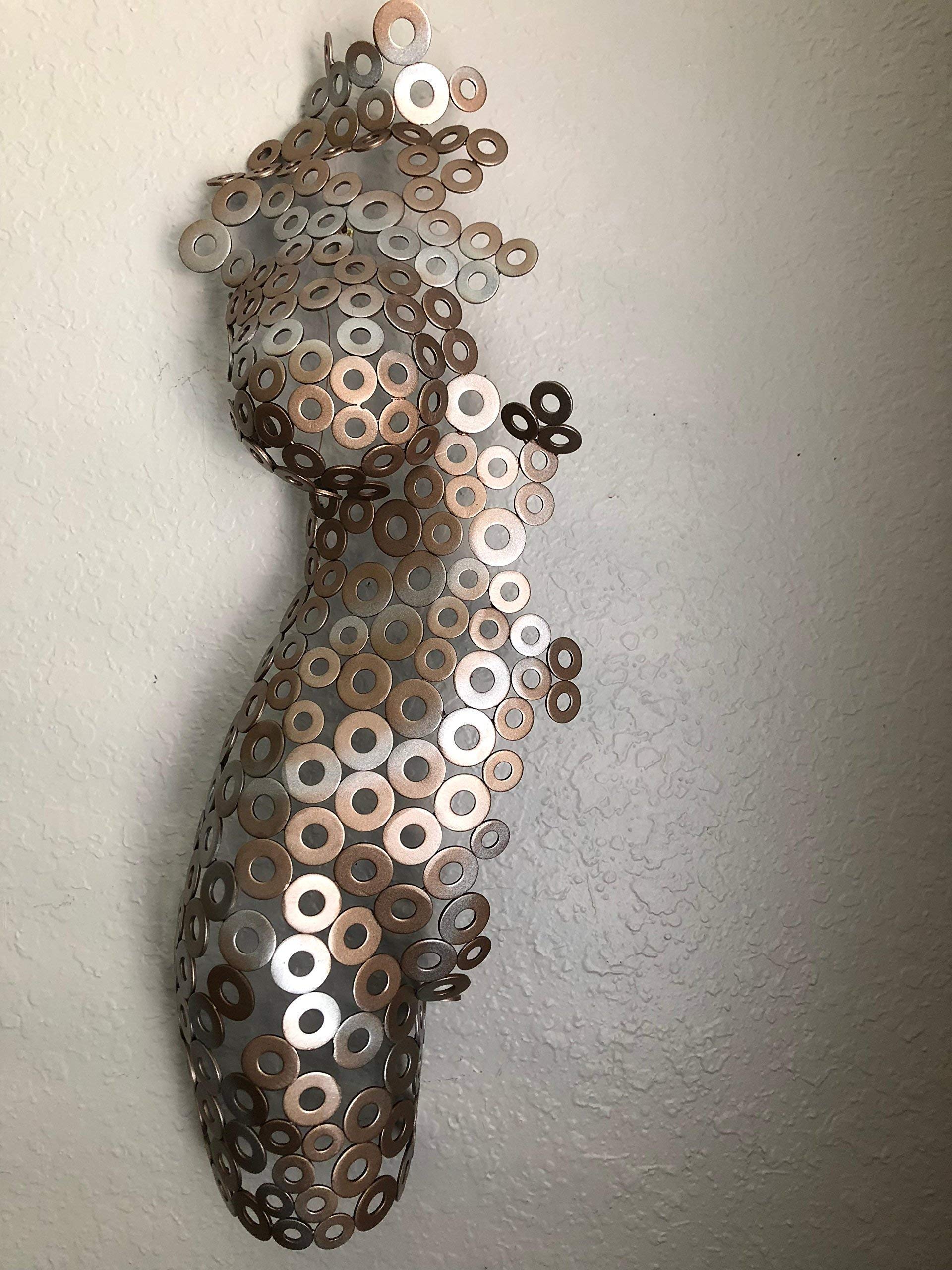 Metal Wall Art Abstract Modern Home Decor Nude Torso by Holly Lentz