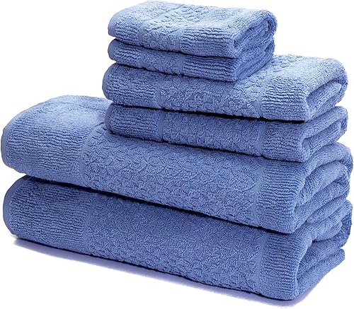 Miniatura 10 de Classic Turkish Towels - 2 toallas de baño de lujo con textura suave - 100% algodón turco y toallas gruesas para baño (azul oscuro, 20 x 33 pulgadas)