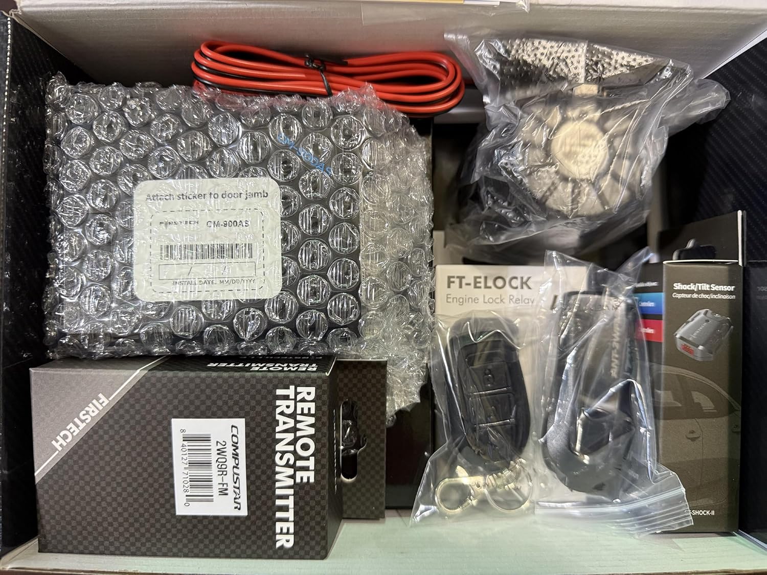 Compustar CS8920-AS kit contents in box