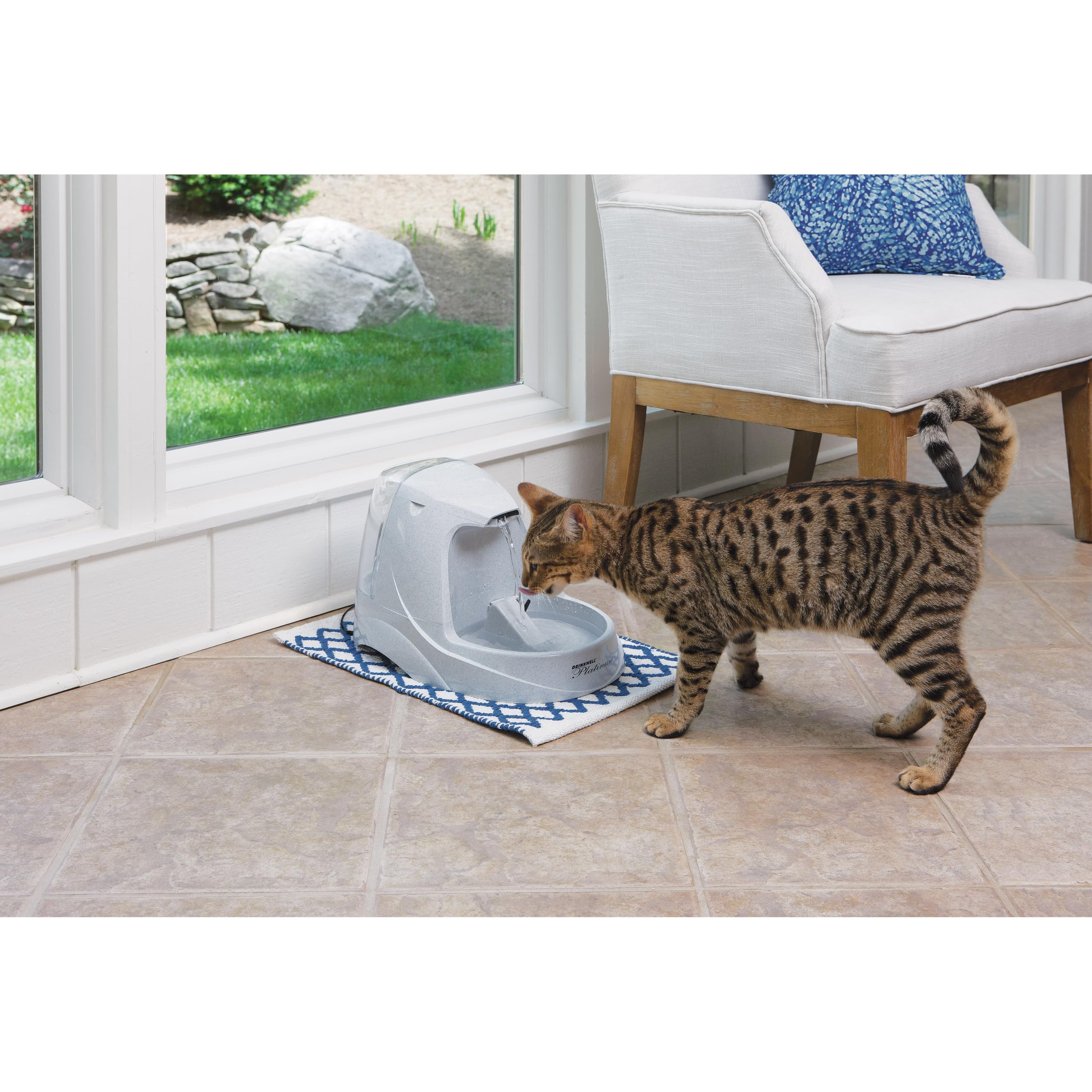 PetSafe Drinkwell Platinum Fuente para Mascotas | Agua Corriente, Sin BPA, Capacidad 6,3 Litros