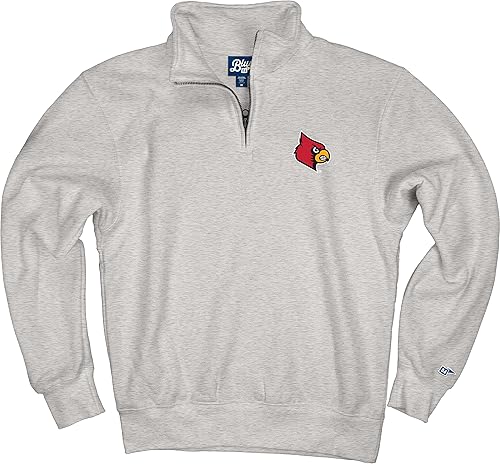 Miniatura 28 de Blue 84 Sudadera con cremallera de un cuarto para hombre de la NCAA Gris