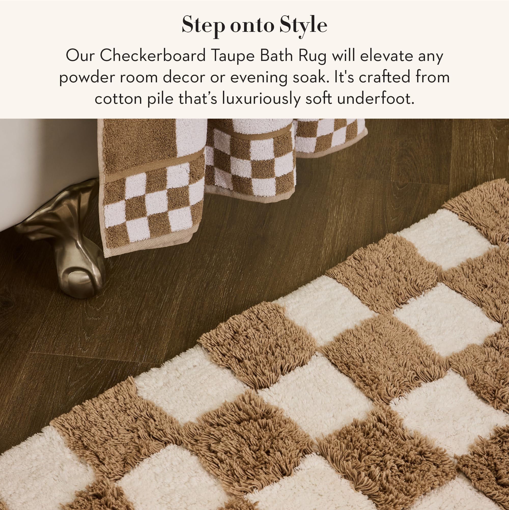 Amazon.com: MacKenzie-Childs: Mocha Check Bath