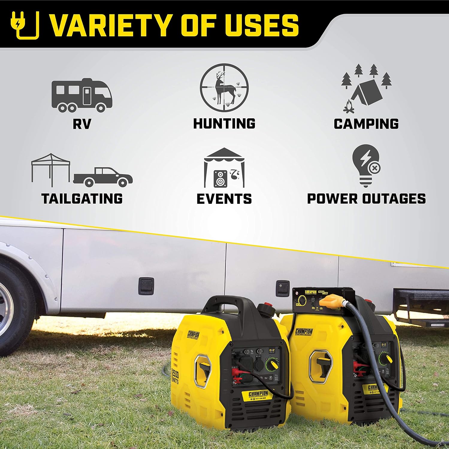 Champion Power Equipment 2500-Watt Ultralight Portable Inverter Generator with Quiet Technology