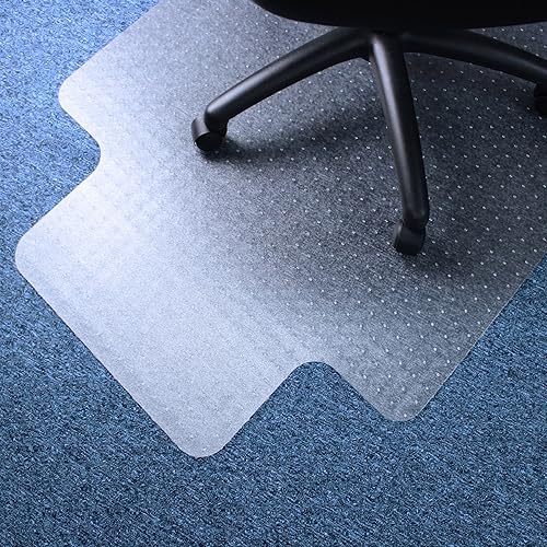 Marvelux Tapete para silla de oficina para alfombras de pelo bajo de 35.5 x 47 pulgadas, protector transparente para sillas debajo de los