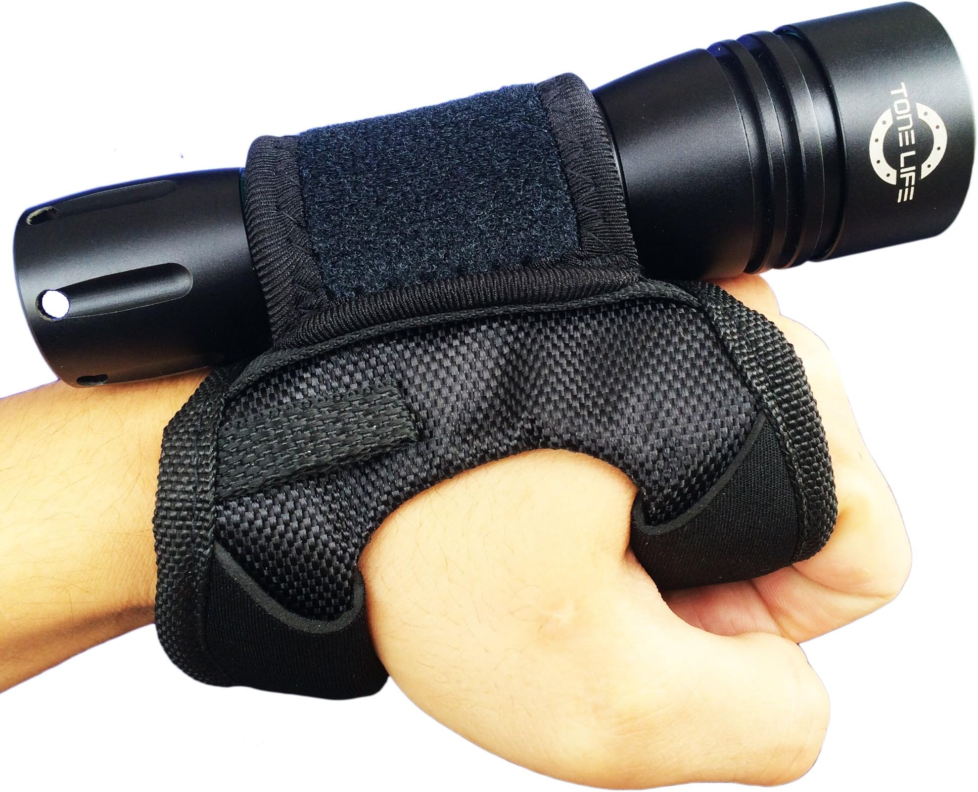 merlin light Soft Goodman Glove Universal Adjustable Hand and Mount Waist Strap Velcro Straps for Dive Lights Underwater Torch and Led Flashlight Lamp(Glove Only,no Torch)