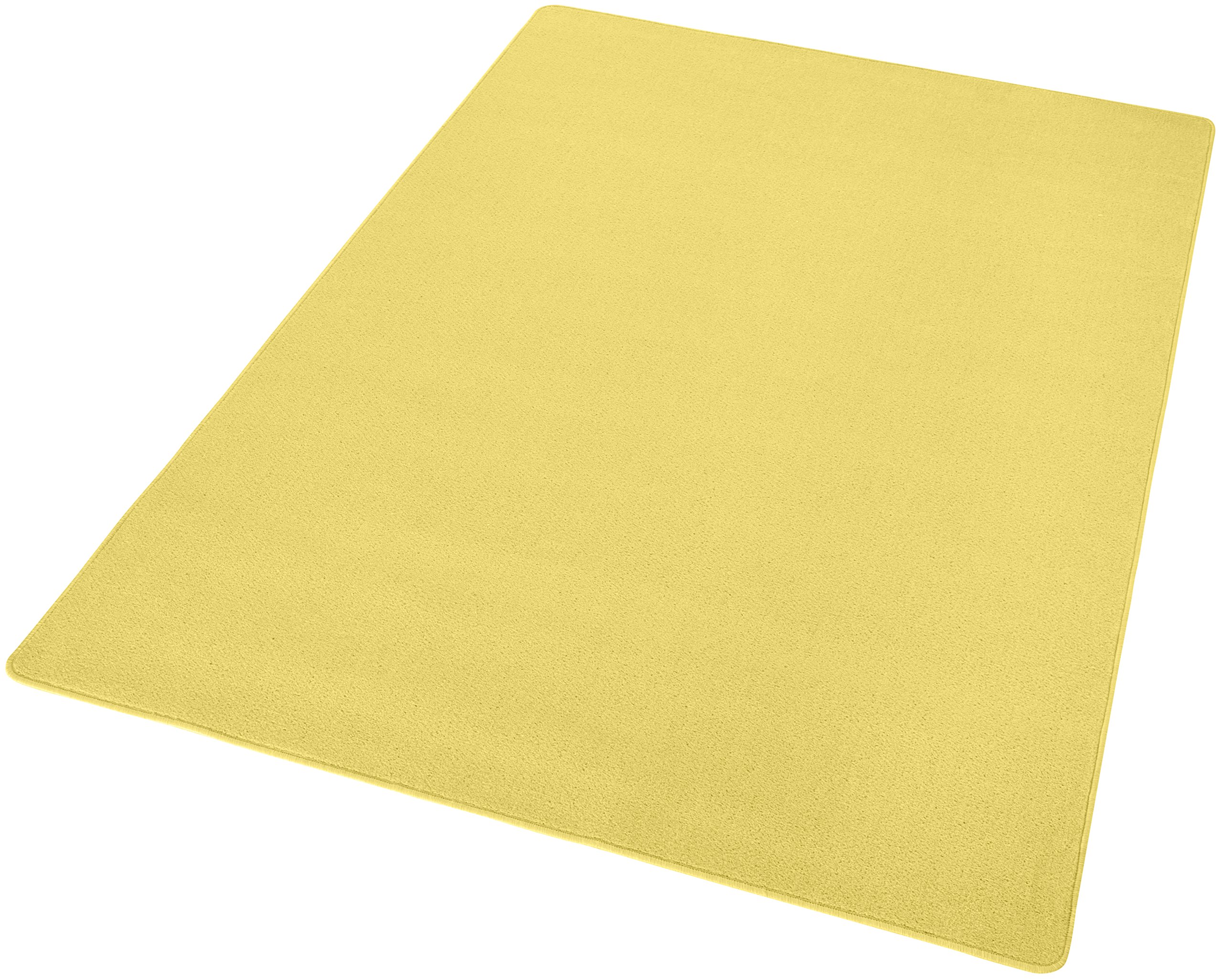 Hanse Home Indoor Teppich Fancy – Wohnzimmerteppich einfarbig Modern Velours Teppich für Esszimmer, Wohnzimmer, Kinderzimmer, Flur, Schlafzimmer, Küche – Gelb, 160x240cm