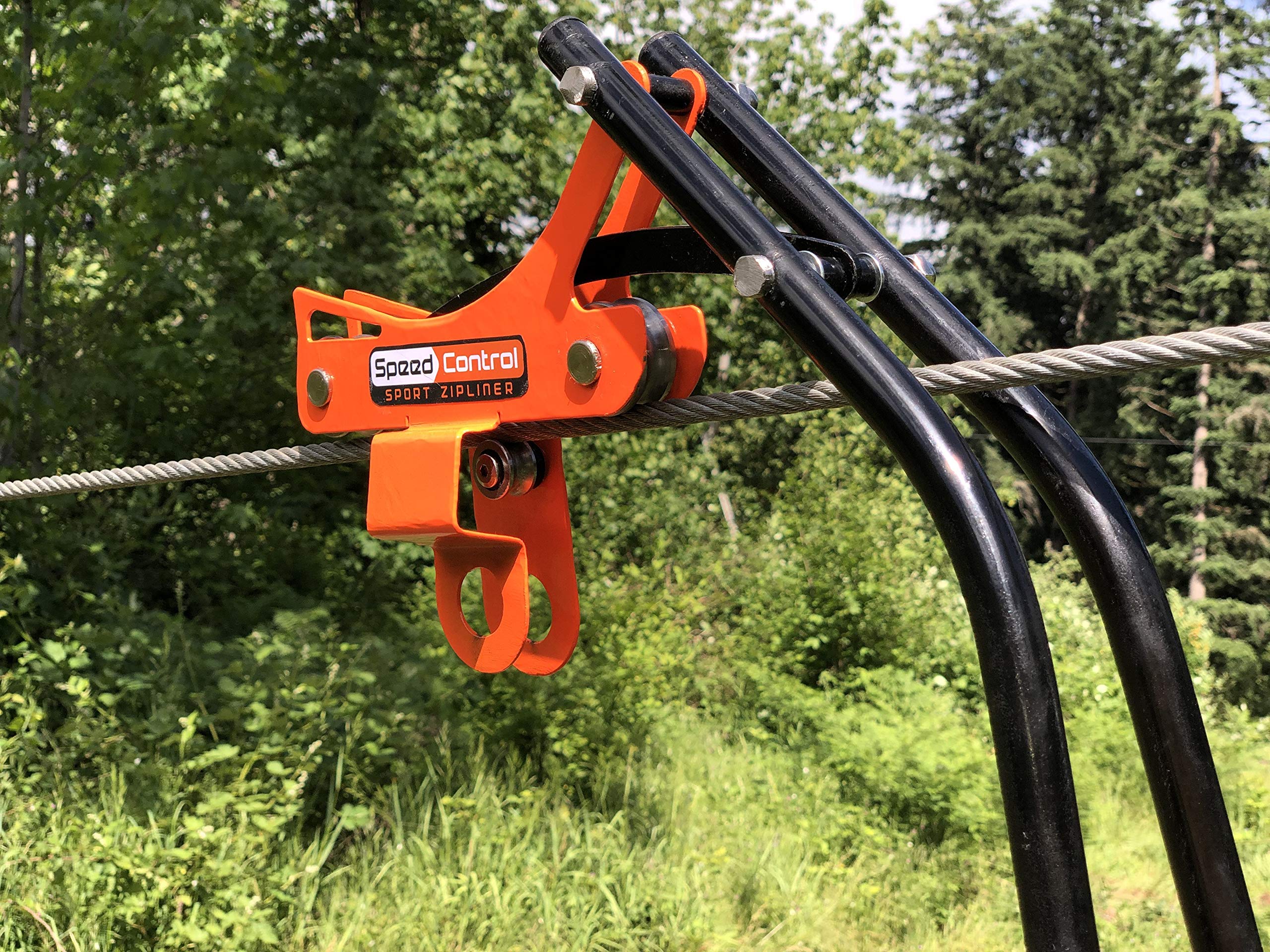 Zip line Trolley with brake - Sport Zipliner Zip line Trolley with brake - Featuring the revolutionary, patented, no-wear braking system…the first of its kind in the Zip line industry. Pull back