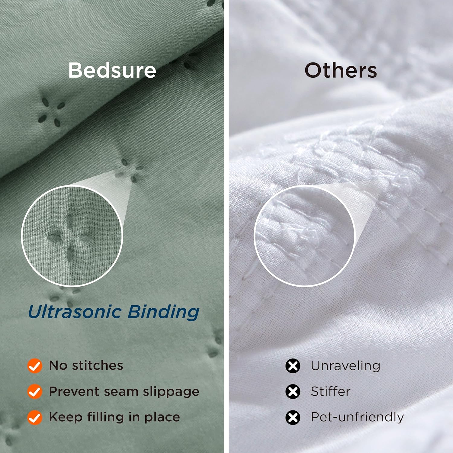 Bedsure King Quilt - Sage Green Bedspread King Size & Lightweight Comforter, Modern & Boho Coverlet with Clover Pattern, Ultra Soft All-Season Bedding, 106 x 96 Inches - Image 5