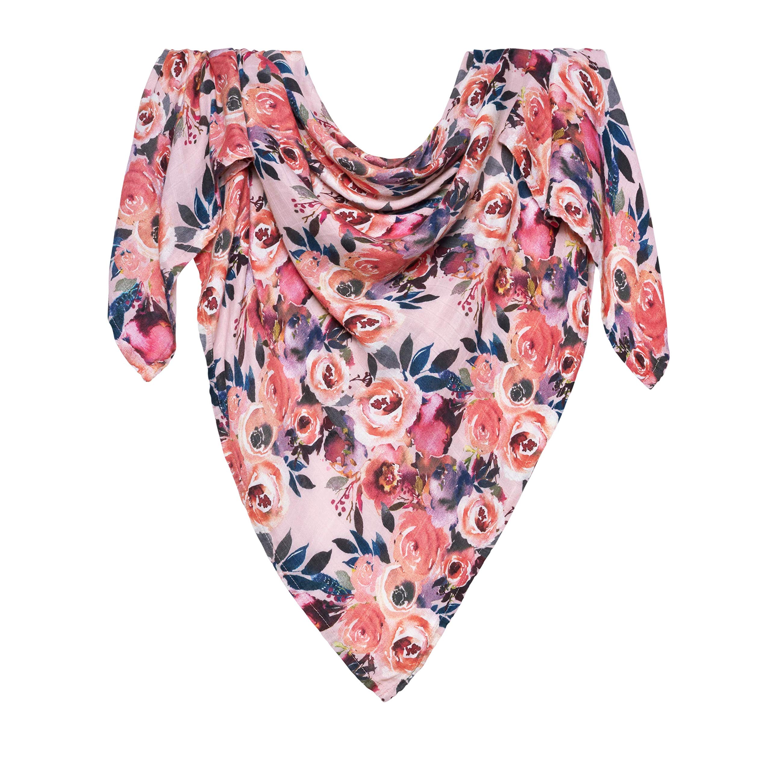 Posh Peanut Baby Swaddle Blanket - Large Premium Muslin Knit - Infant Swaddling Wrap, Receiving Blanket, Baby Shower Newborn Gift - Dusk Rose