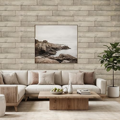 Miniatura 9 de Luxdecor Tablones de madera real para pared, tableros de Shiplap blancos de 5 pulgadas, 10 tablones de pared Shiplap de 12.5 pies cuadrados
