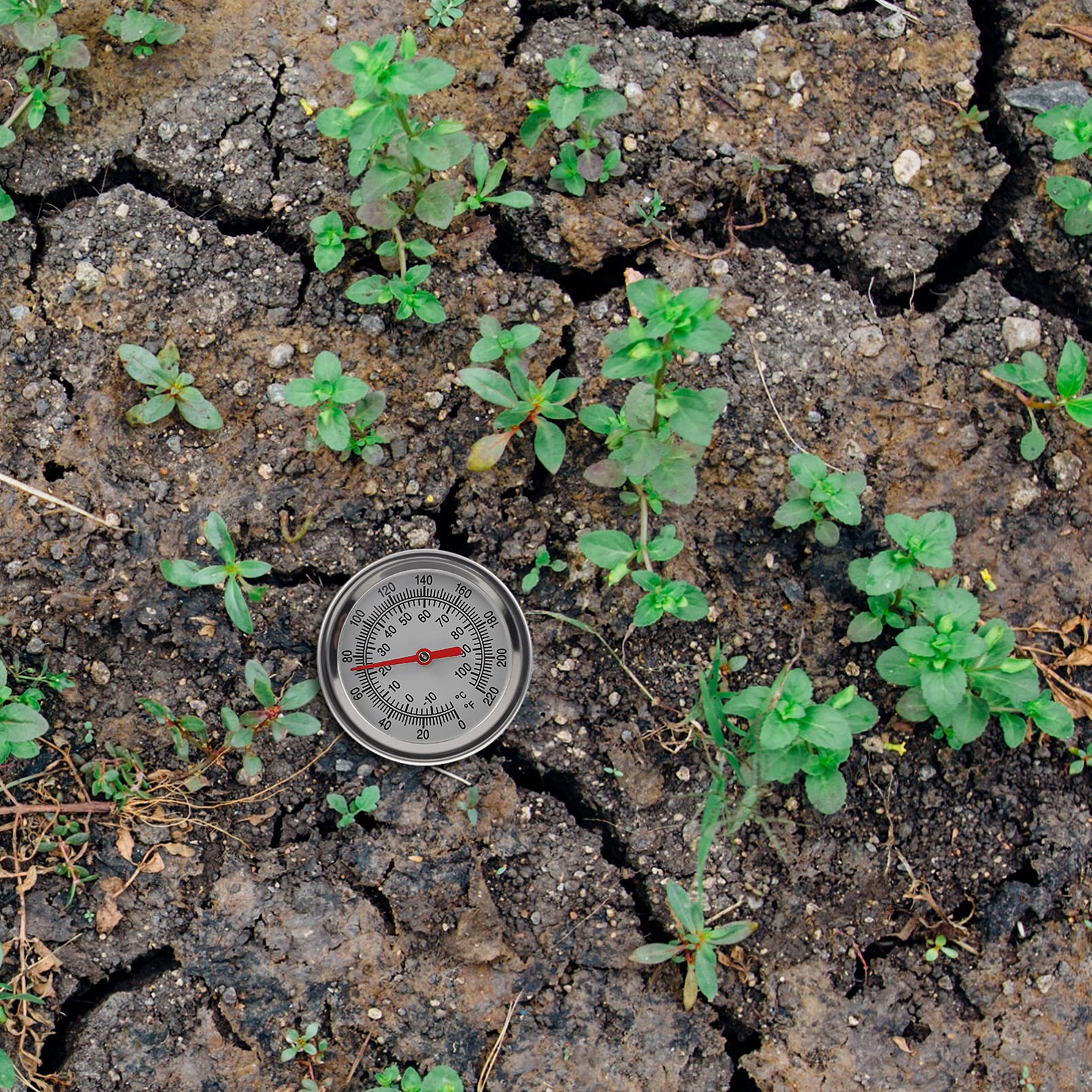 Kisangel 3stücke Edelstahl Boden Thermometer Mit Langer Sonde Temperaturmesser Für Kompost Und Erde - Batteriefrei Langlebig Und Einfach Zu Reinigen Für Garten Und Landwirtschaft