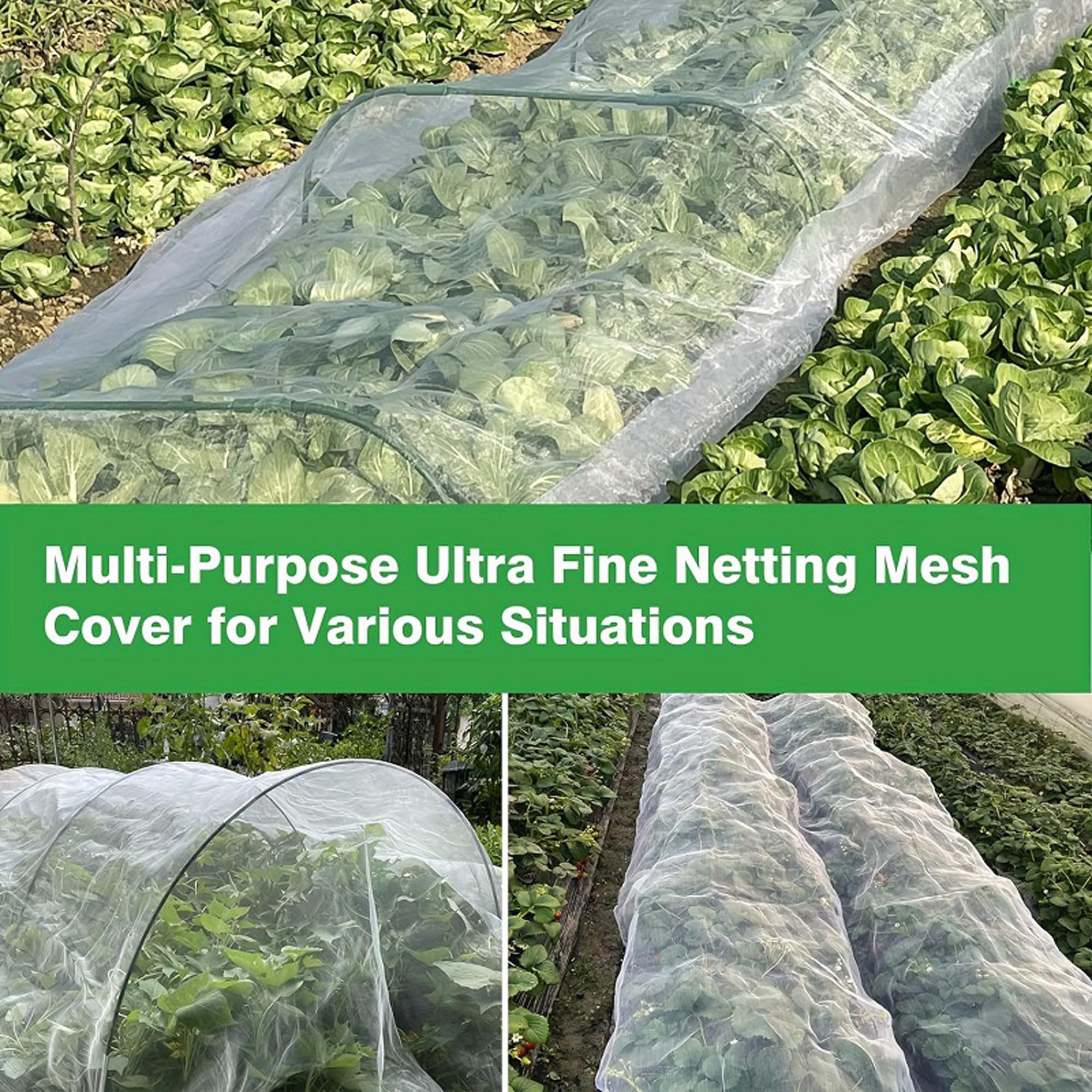 Rete Anti Insetti,3X15M Rete per Uccelli,Reti Protettive,Giardino Rete,Insetti Nets,Prevenire I Parassiti Danneggiare Le Piante,per Frutti Verdura Piante e Stagni,Archi per Tunnel Orto