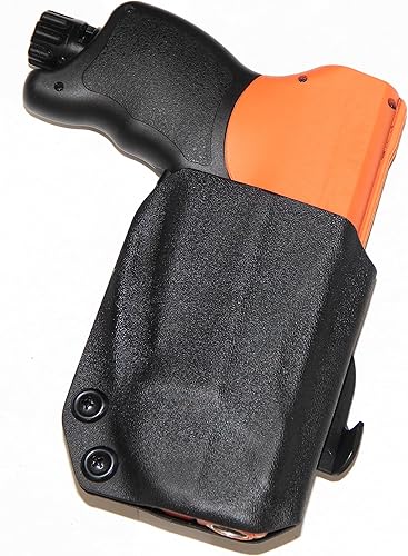 Miniatura 2 de REVKEL Custom OWB Paddle Kydex Holster CCW para UMAREX HDP 50 Pistola compacta de bolas de pimienta en negro táctico policial. Dibujo a mano