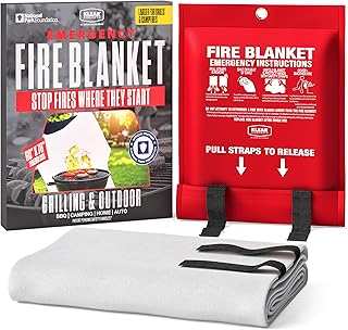 National Park Foundation Partner BBQ Fire Blanket 60"x70", Extra Large UM9 Fiberglass Blankets for Grills, Campfires, and Tailgating, Fire Pit, Emergency Camping Gear, Designed in the USA