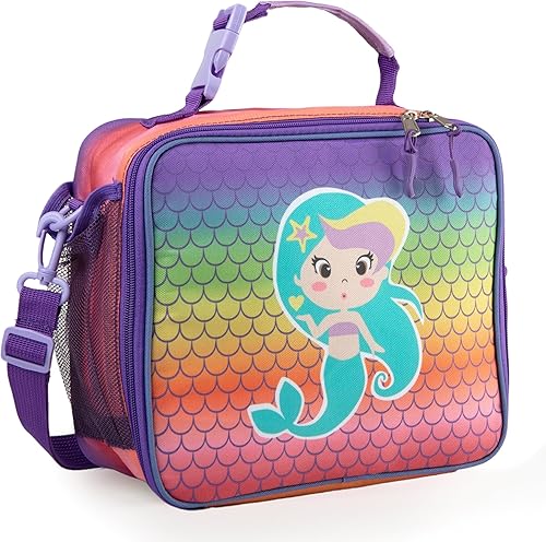 Kazulo Bolsa de almuerzo de sirena arcoíris