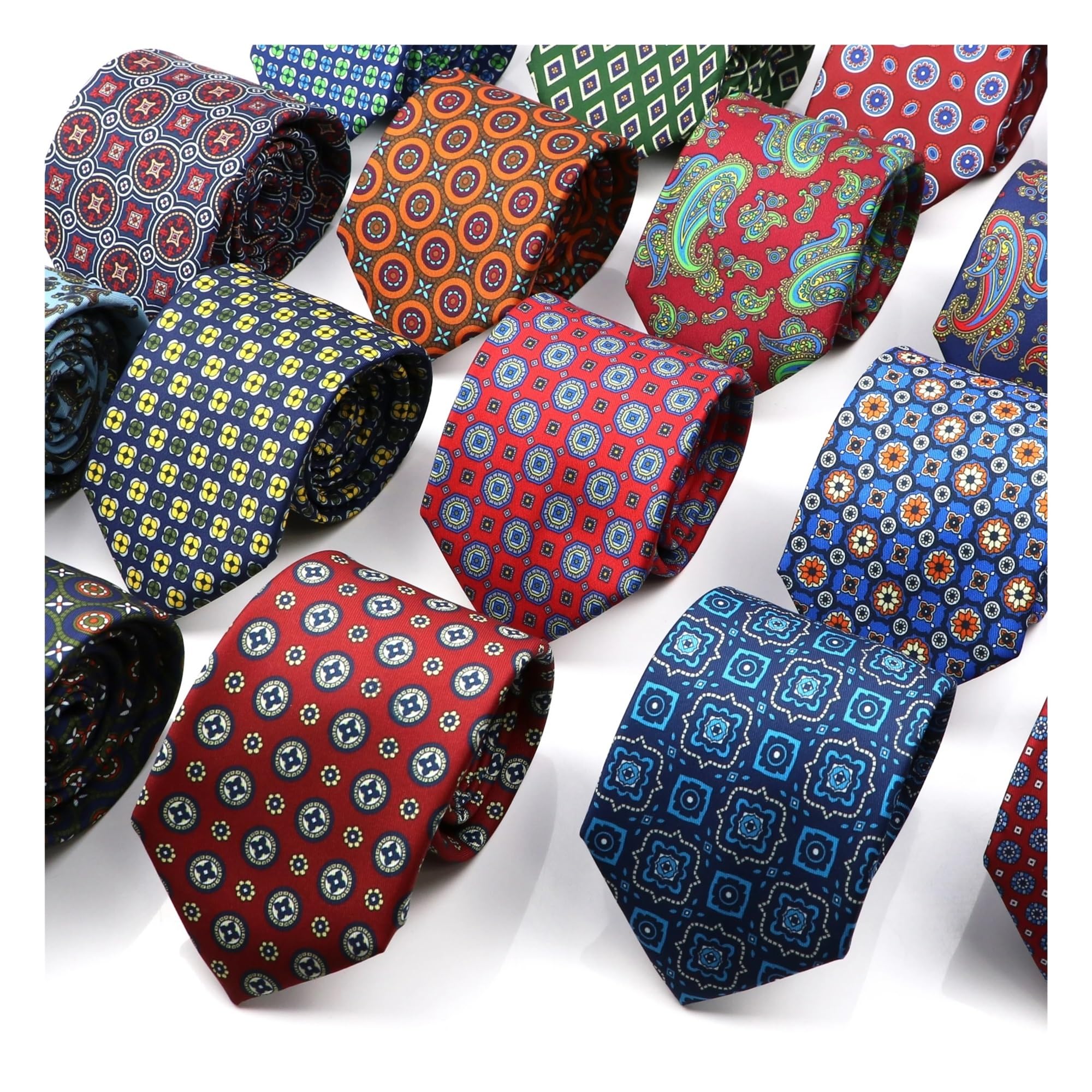 Krawatten für Herren Superweiche Seidenkrawatten Herrenmode 7,5 cm Krawatte for Männer Hochzeit Geschäftstreffen Gravata Bunte Neuheit Druckkrawatte(Colored-3)