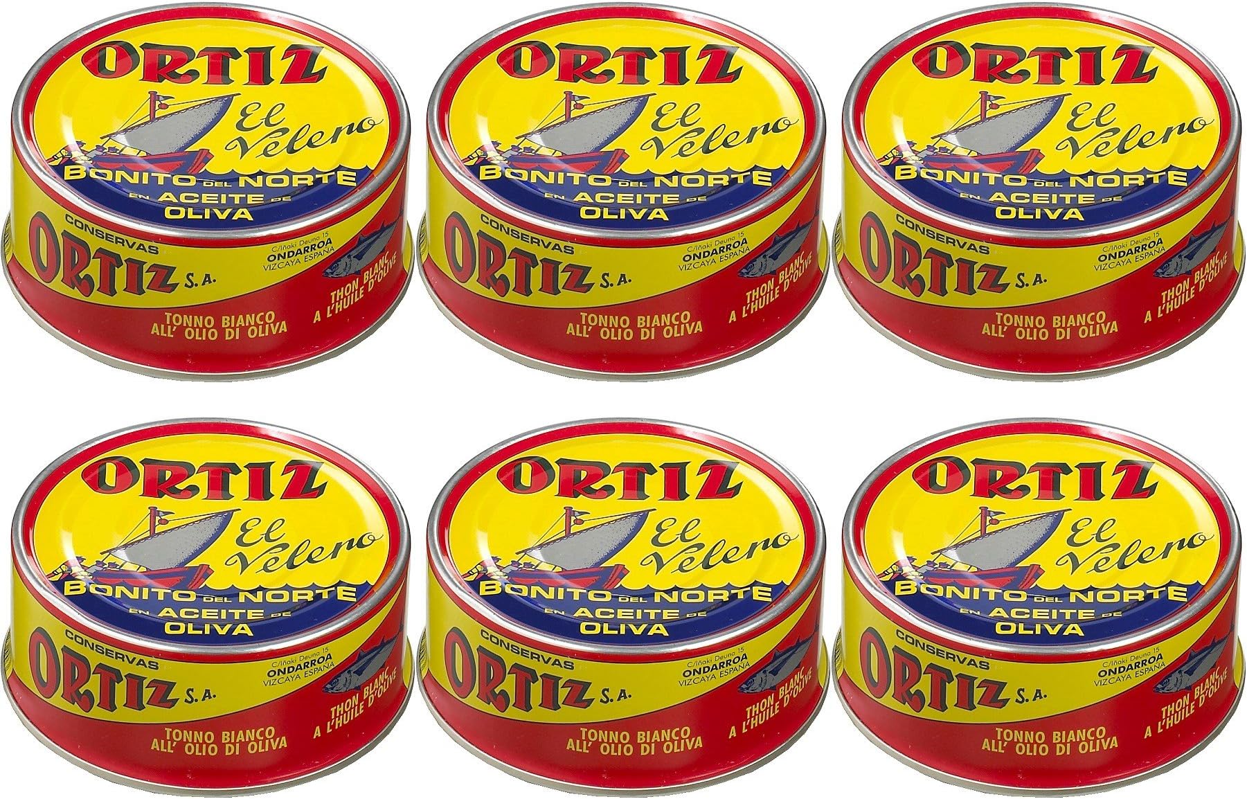 Ortiz Bonito del Norte - White Tuna in Olive Oil 250 gr. - [Pack 6]