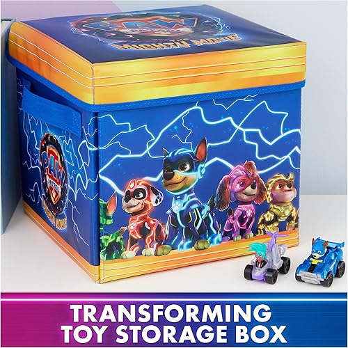 Miniatura 6 de Paw Patrol The Mighty Movie, Pup Squad Juego Mat Pack de regalo con Mighty Pups Chase & Vee Pup Squad Racer coches de juguete, juguetes para niños y