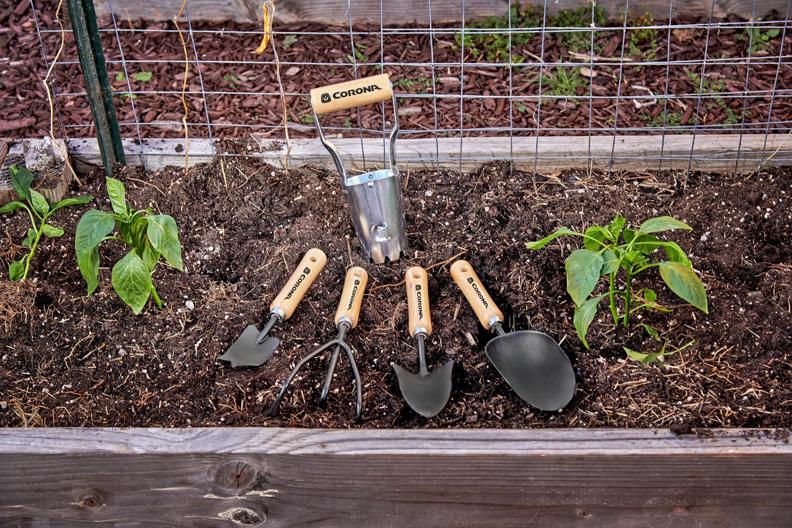 Amazon.com : Corona Tools 3-Piece Wood Handle Garden Tool Set