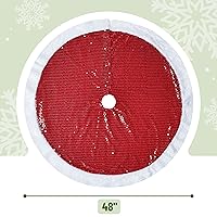 Vista 30 de Mr. Pen Christmas Tree Skirt - 48 inches, Faux Fur, White