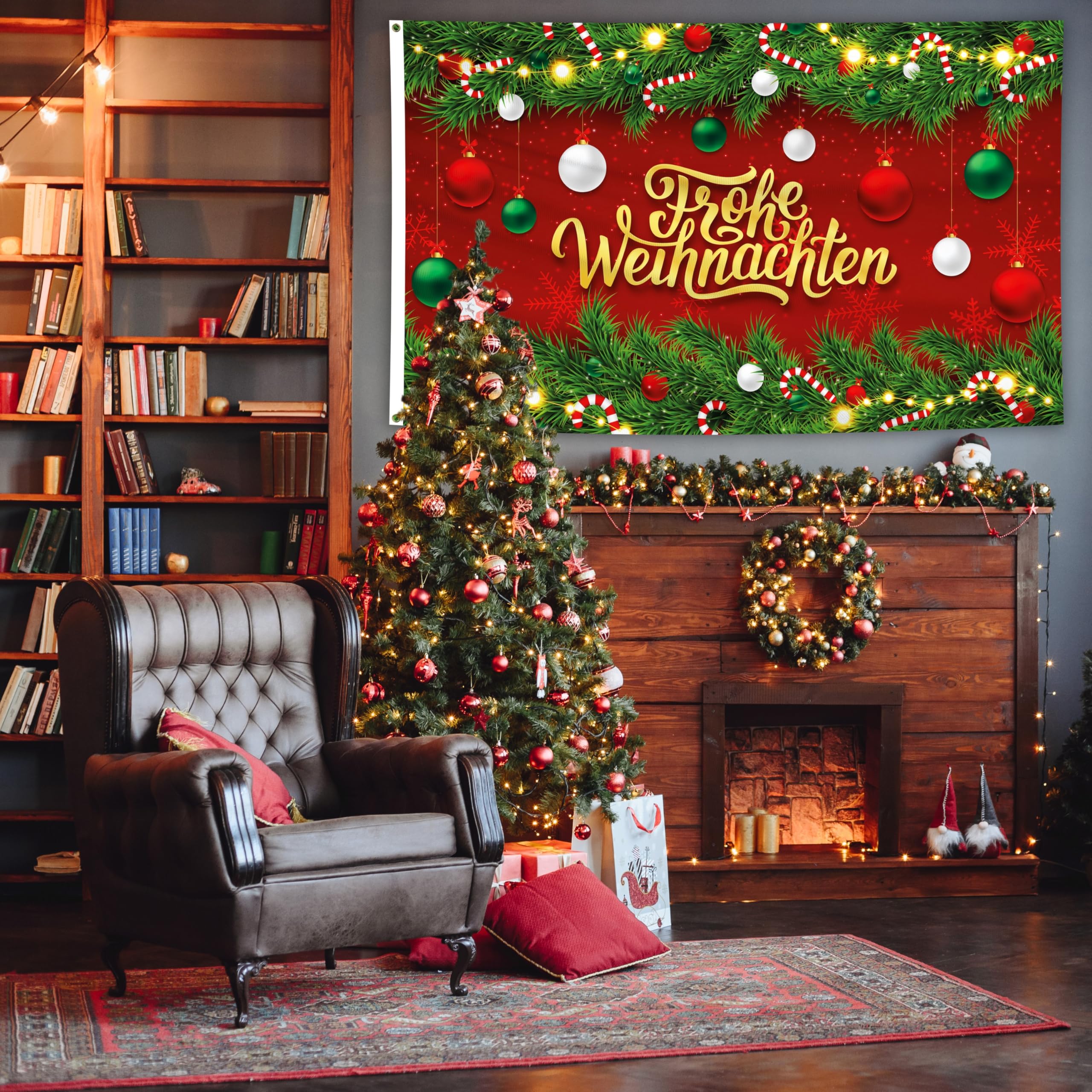 Fahne Weihnachten Weihnachtsfahne 90x150 Cm Mit Ös Produktbild-Vorschau 1