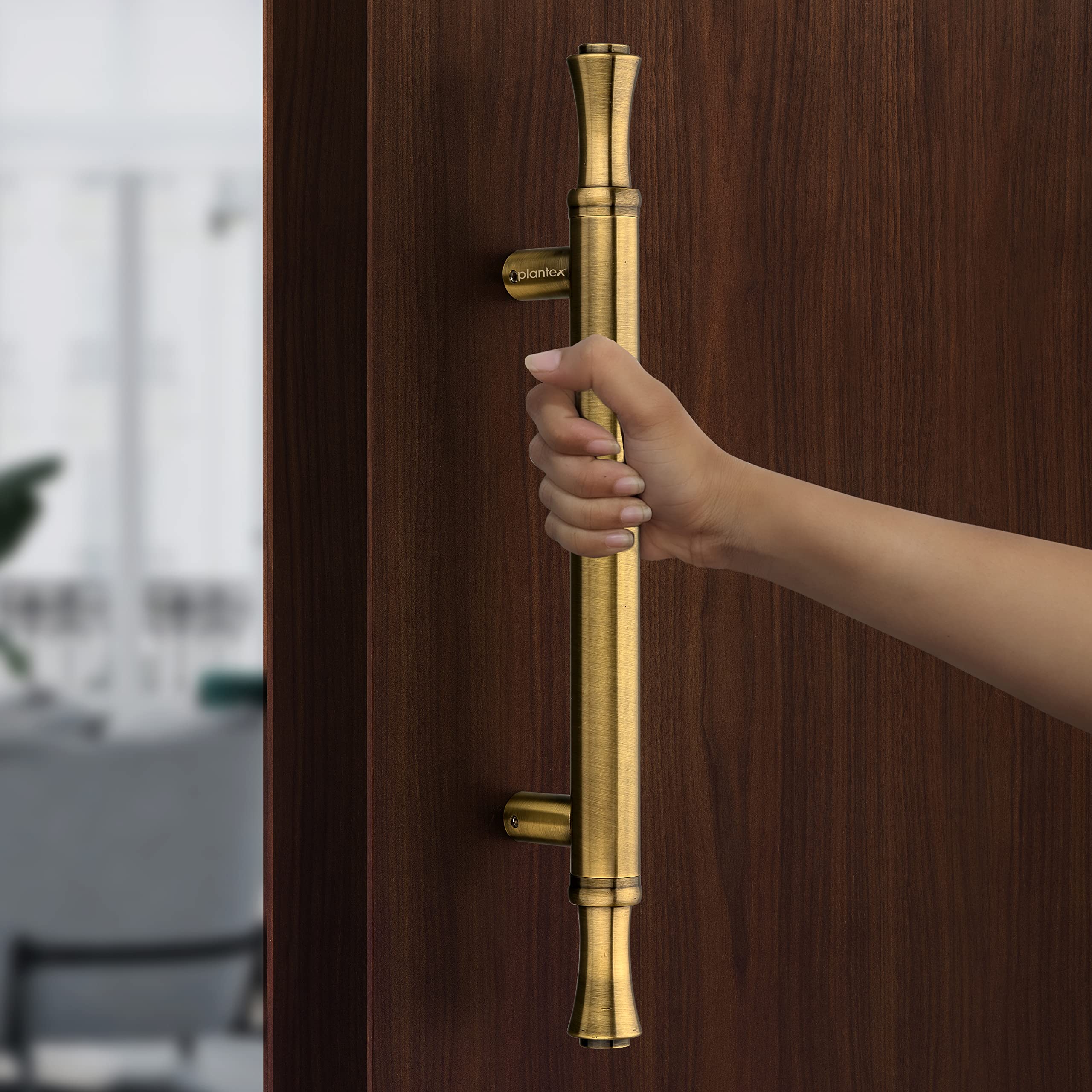 Plantex Heavy Duty Door Handle for Main Door/14 inch Main Door Handle/Pull Push Handle for Home/Hotel/Office Door - Pack of 1 (Brass Antique) - 3 Years Warranty — Amazon image 7