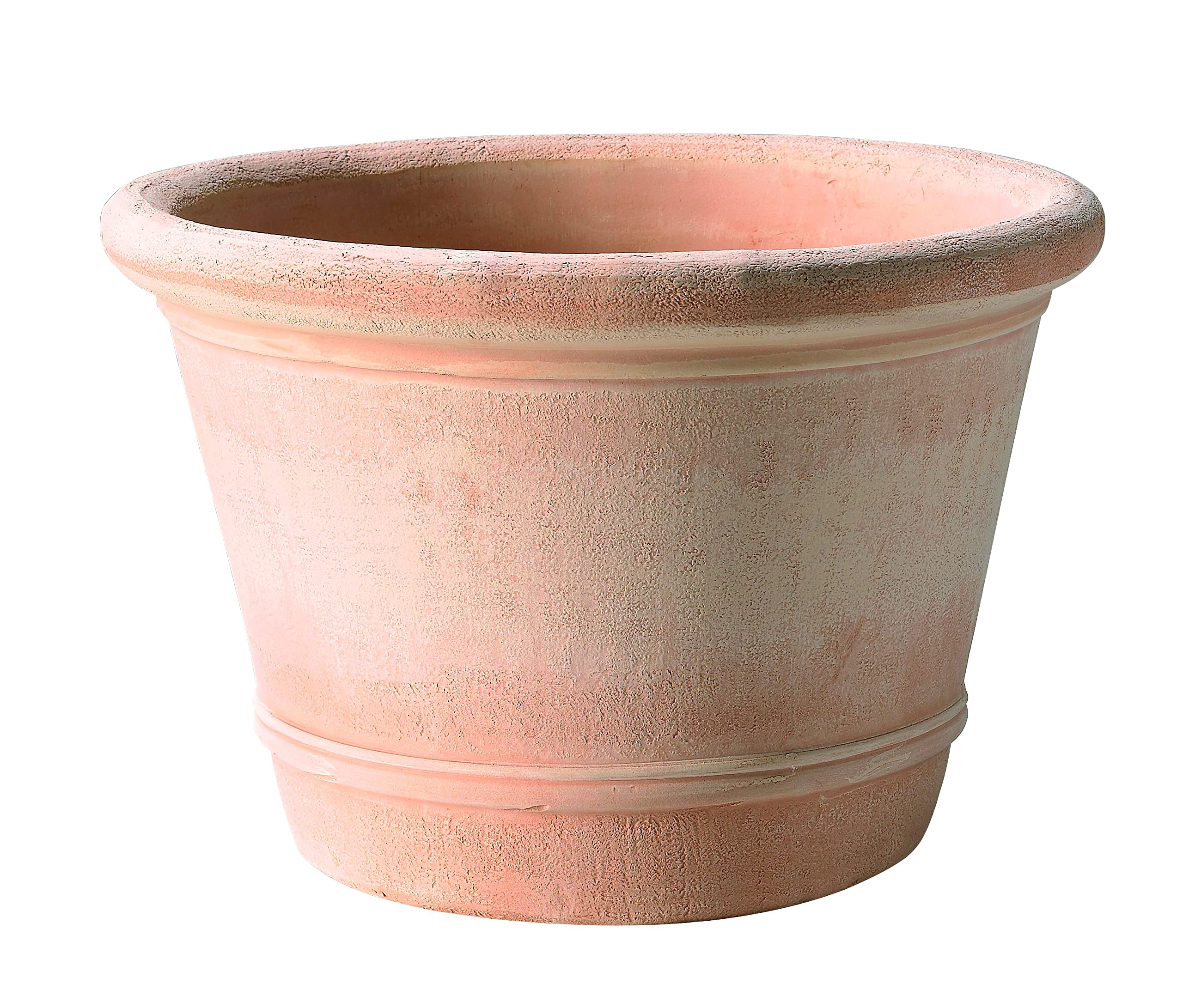 Generico Vaso Terracotta Fatto a Mano con Sottovaso in Terracotta, Fioriera Diametro 30 cm, Altezza 24 cm, Cotto Naturale Coccio