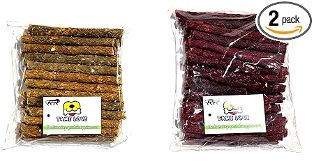 Tame Love High Protien Combo Dog Treat Munchy Sticks - Chicken & Mutton Flavor - (250g + 250g Each Pack of 2)