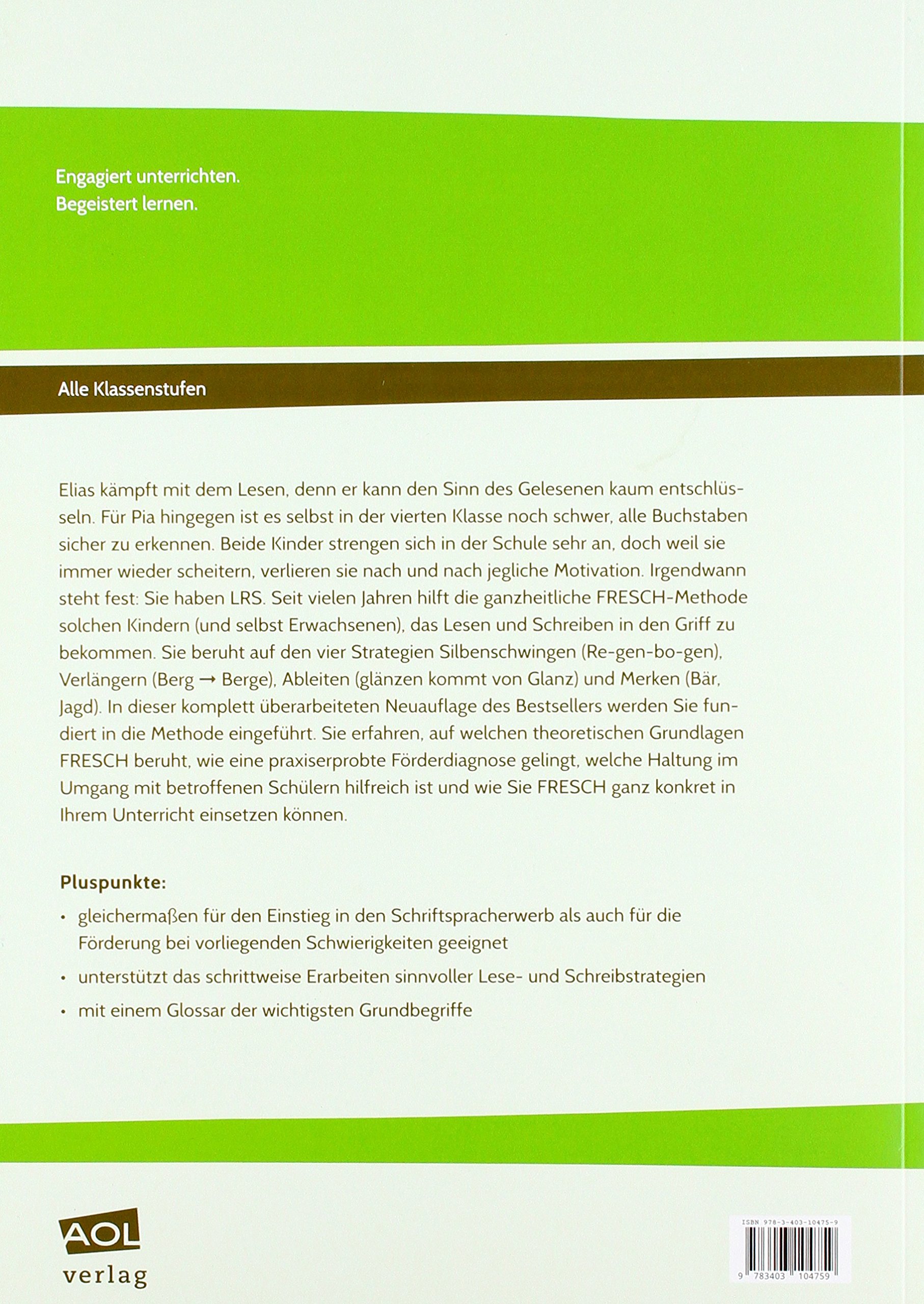 FRESCH - Freiburger Rechtschreibschule: Grundlagen, Diagnosemöglichkeiten, LRS-Förderung in der Schule (Alle Klassenstufen) (Fit trotz LRS - Grundschule)