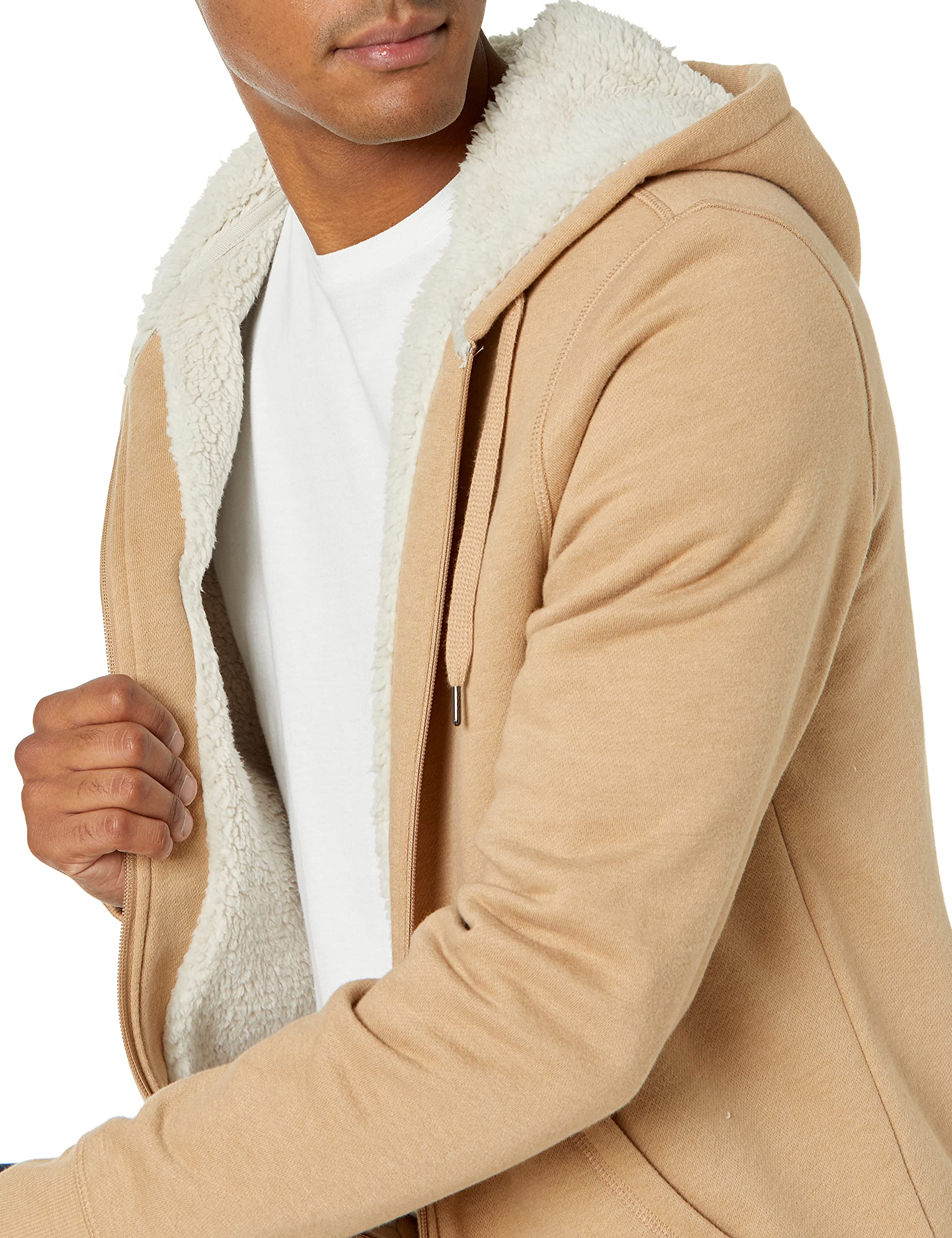 Amazon Essentials Felpa con Cappuccio e Cerniera Integrale in Pile Foderata in Sherpa Uomo