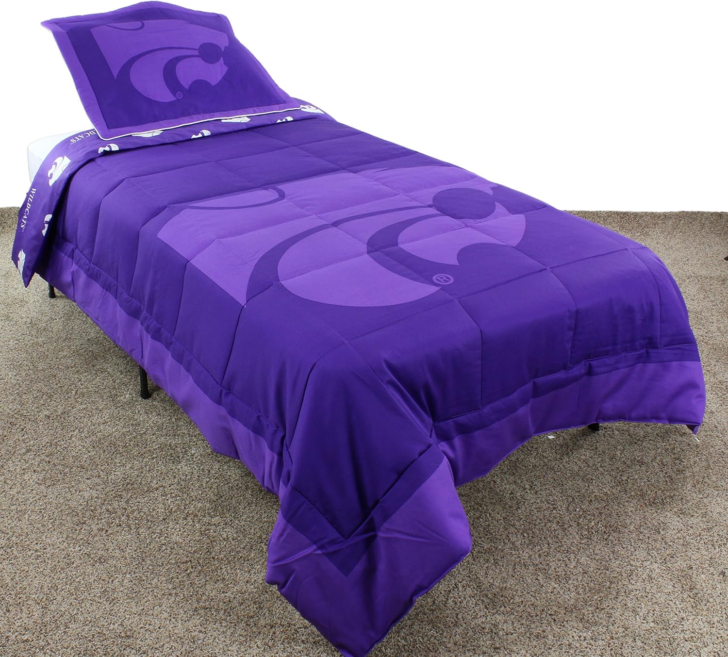 College Covers Kansas State Wildcats Reversible Comforter Set, King
