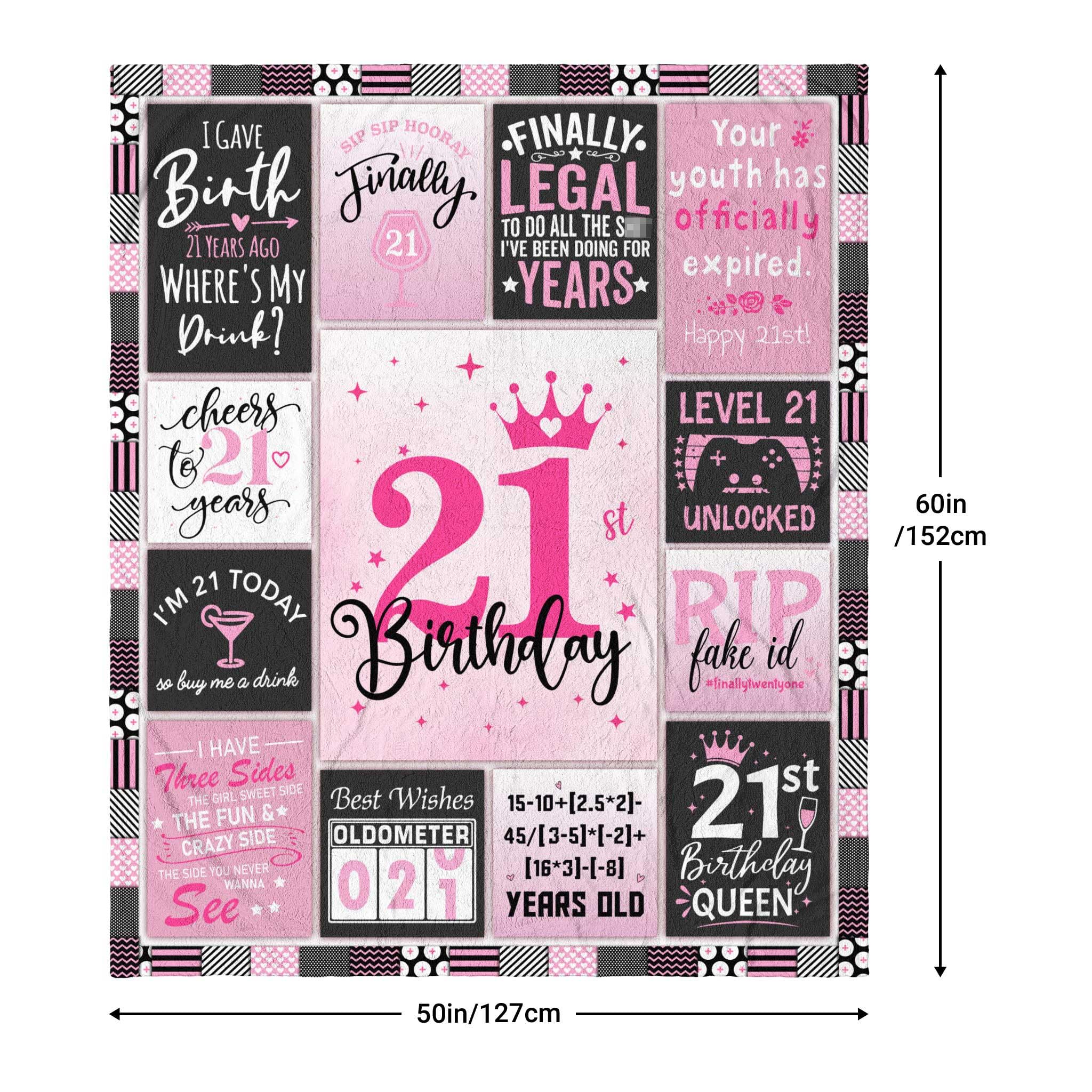 Geschenkset Zum 21. Geburtstag Für Sie – Inkl. Make-up-Tasche, Armband & Schlüsselanhänger