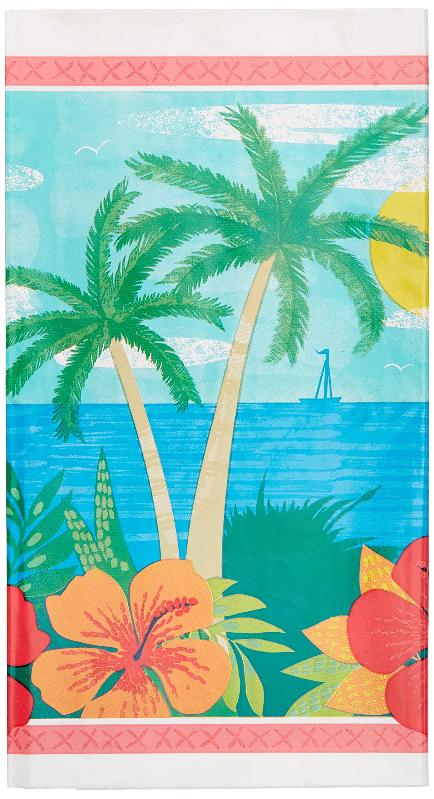 amscanAmscan Summer Vibes Plastic Table Covers - 54" x 84", Pack of 3