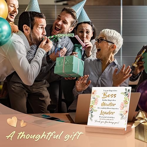 Miniatura 2 de Regalos de jefa para mujeres, los mejores regalos para mujer jefa  Tarjeta de escritorio única de oficina con palabras cálidas, regalos divertidos