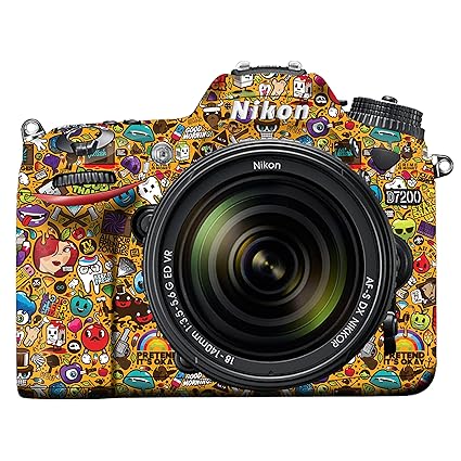 WRAPTURE. Premium DSLR Camera Scratchproof Protective Skin for Nikon D7200 - No Residue Removal, Bubble Free, Scratch Resistant, Stretchable, HD Quality Printed - Design 006