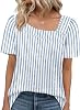 Blusa de manga corta con cuello cuadrado para mujer WIHOLL, para primavera 2026 3