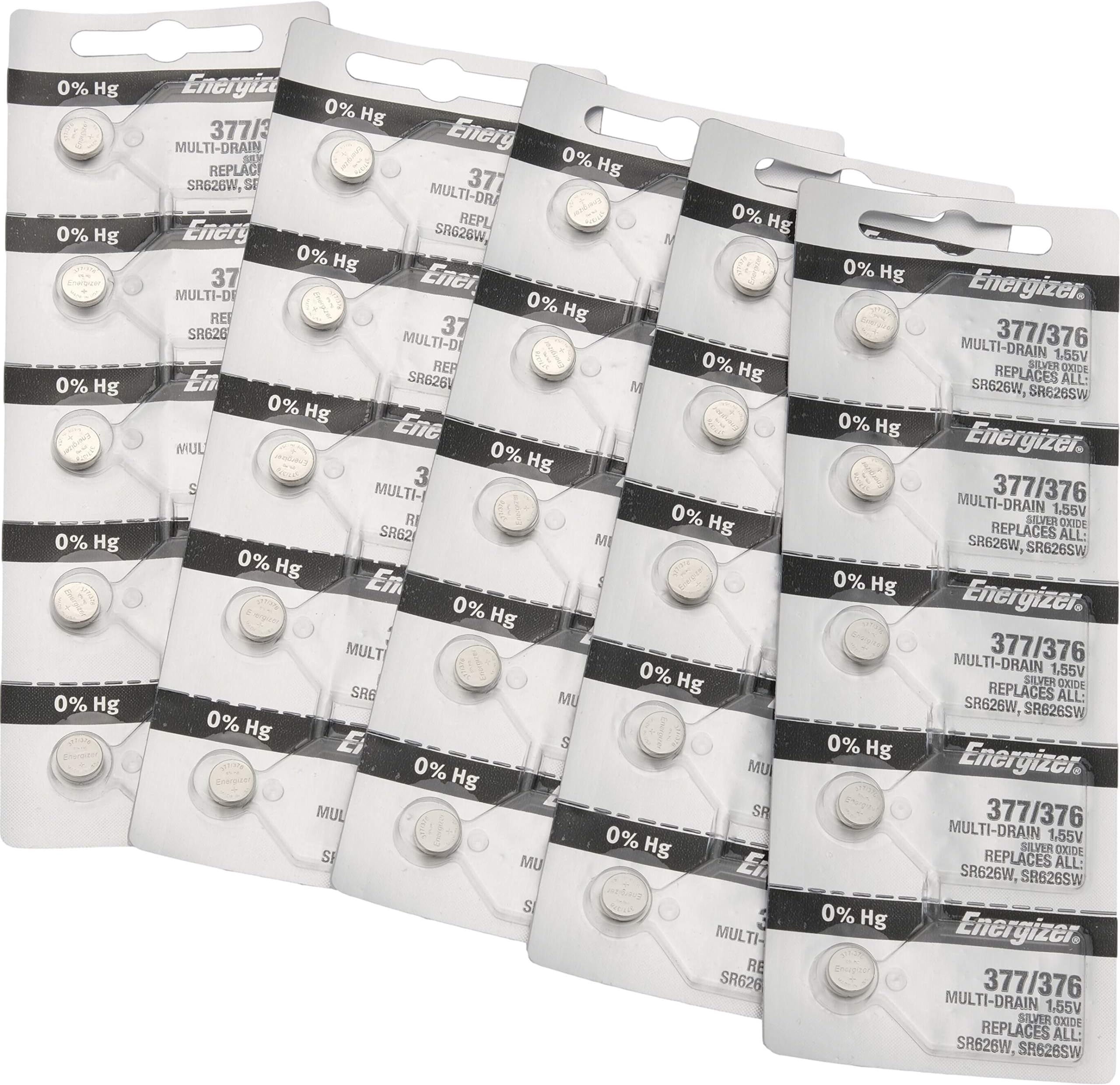 Energizer 377 1.55 Vcc Silver Oxide Battery (Value Pack of 25)