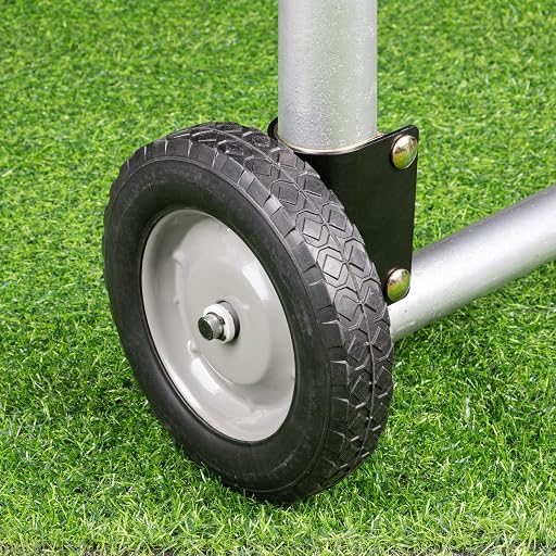 Gate Wheel 8" Rubber Gate Caster Heavy Duty Gate Helper Support Wheel Side Mount for Swing Gate Metal Tube Fence Chain Link Gate,Fits 1-5/8" to 2" O.D. Round Tube Gate Frames(1 Pack)