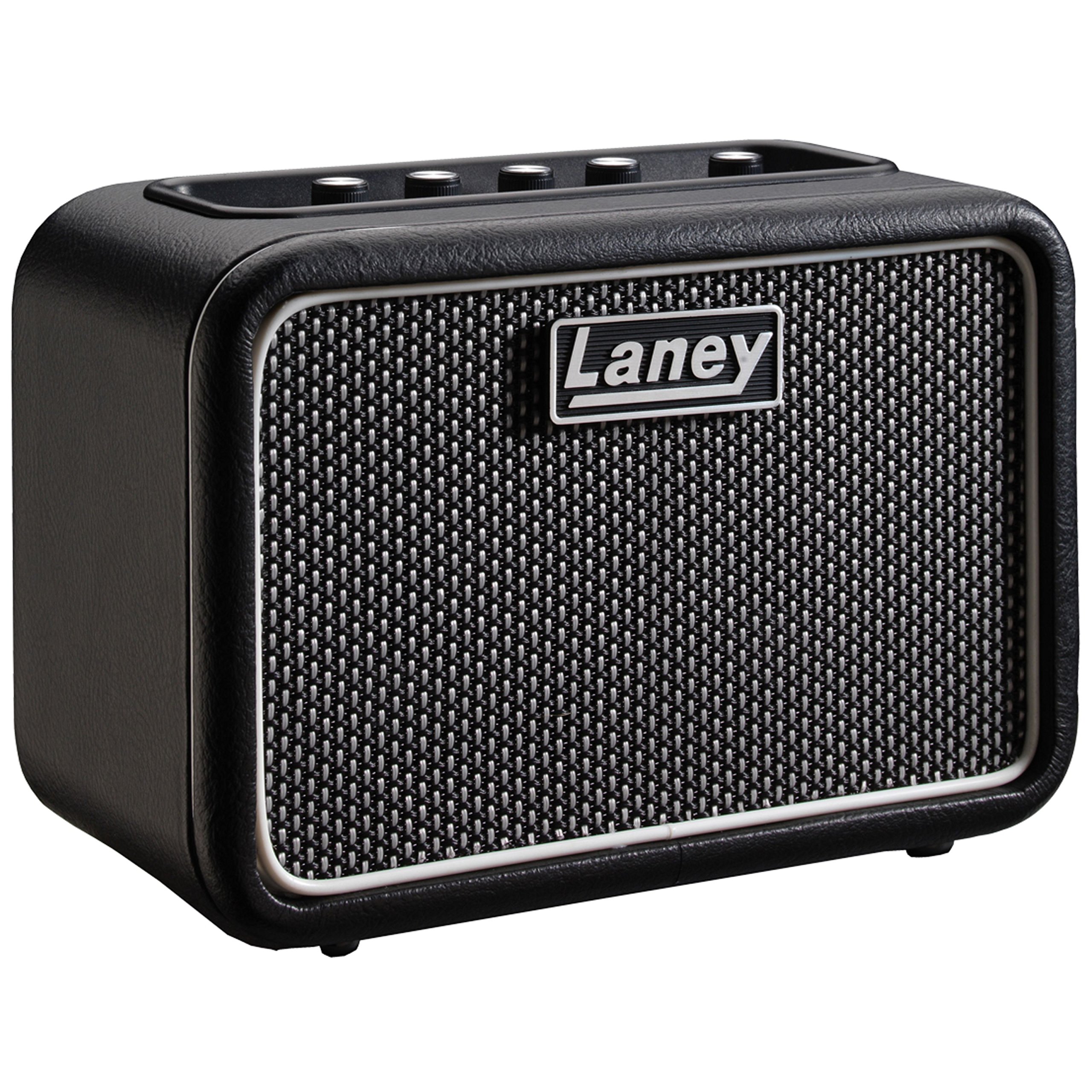 Laney Mini-ST-SUPERG-2 6W Battery Guitar Amp-Amp di pratica compatta con canali puliti/drive, ritardo, input per smartphone LSI, AUX in, abbonamento per chitarra Ultimate gratuito
