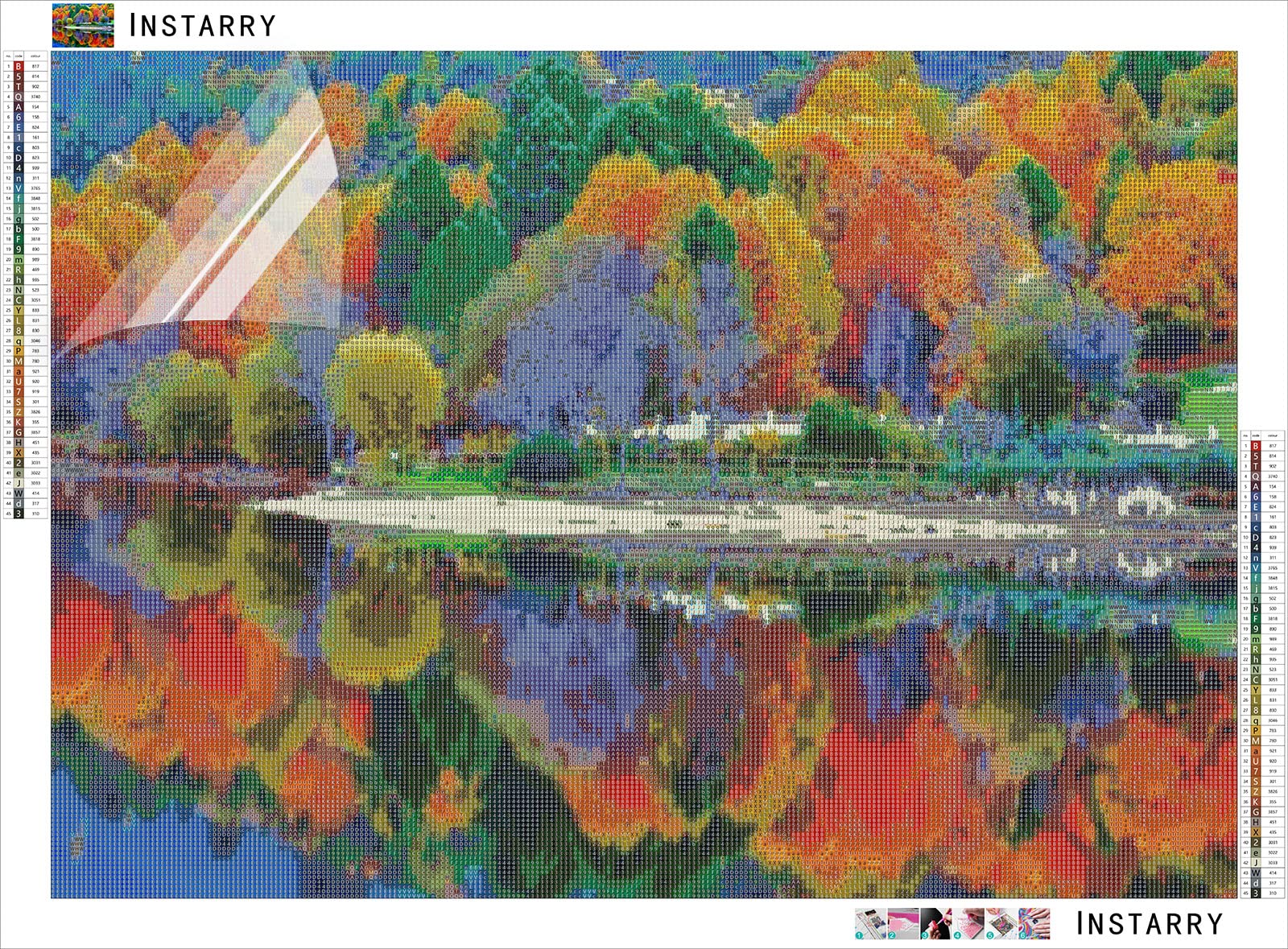 Instarry DIY 5D Diamond Painting Kit Paesaggio Forestale