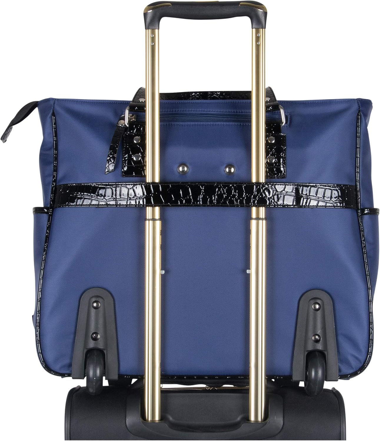 Heritage Travelware Women's Lake View Nylon Twill 2-Wheeled 17" Laptop & Tablet Business Tote Carry-On, Navy