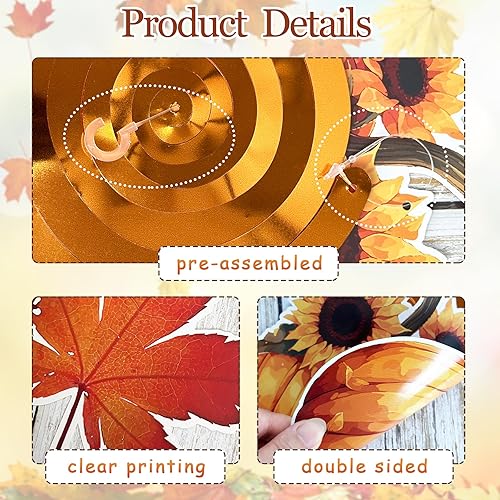 Miniatura 9 de Decoraciones de fiesta de otoño, decoraciones de techo colgantes de otoño para el hogar, Acción de Gracias, cosecha interior, Halloween, aula,