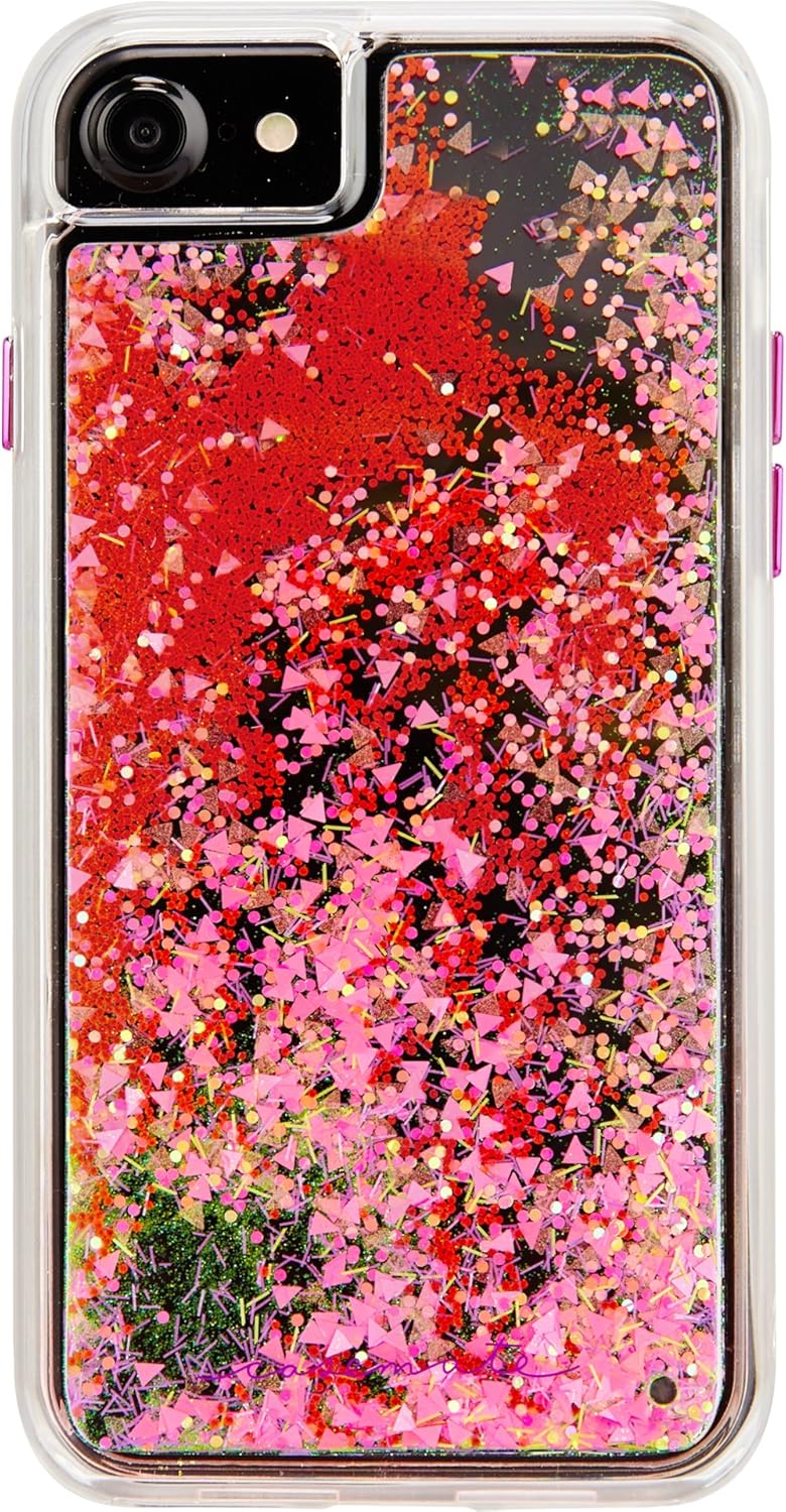 Case-Mate iPhone 8 Case - WATERFALL - Cascading Liquid Glitter - Protective Design for Apple iPhone 8 - Rose Gold