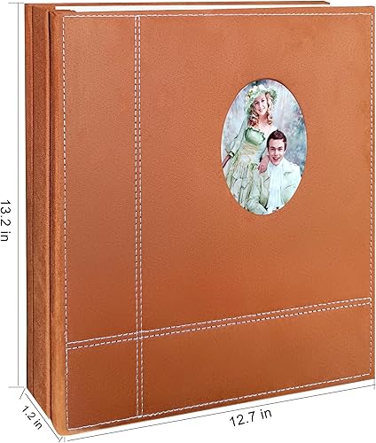 Vista 18 de Álbum de fotos puede contener fotos de 3 x 5, 4 x 6, 5 x 7, 6 x 8 y 8 x 10 pulgadas, álbumes de recortes magnéticos autoadhesivos (negro, grande)