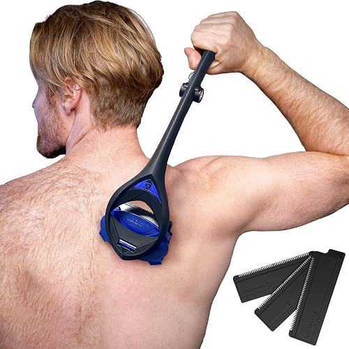 BakBlade 3.0 Stealth Back Shaver for Men Long Handle Edition With Dual-Grip