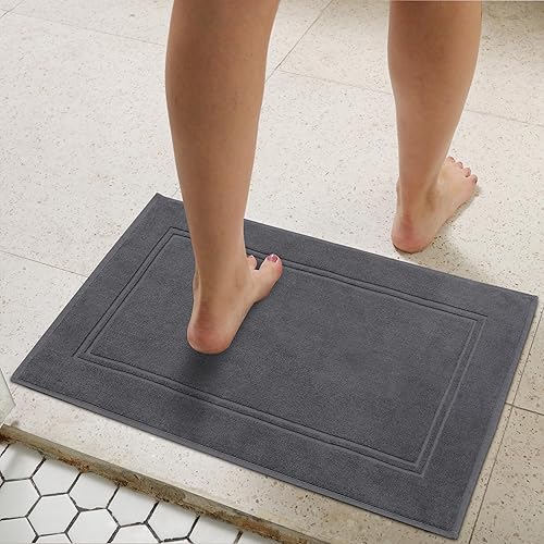 Miniatura 5 de Tens Towels Alfombrillas de baño 100% algodón de 20 x 32 pulgadas (no una alfombra de baño), súper absorbentes, toallas de piso de calidad de hotel,